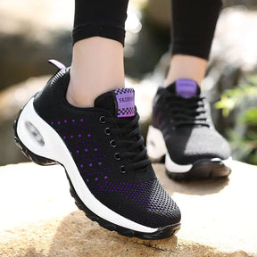 Ladies Walking Sneakers – Breathable Lightweight Platform Shoes