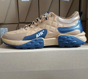 Men's High-Top Sneakers – Mesh &amp; Leather Platform Shoes for Year-Round Comfort